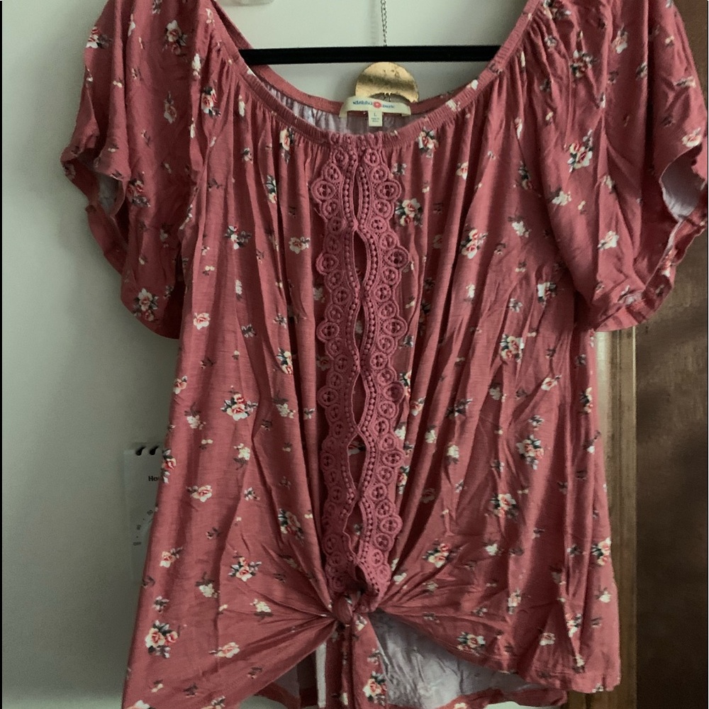 WISHFUL PARK | pink floral shirt